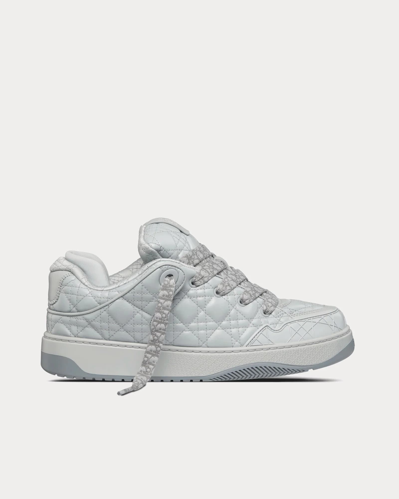 Dior B9S Skater low-top sneaker in gray Kumo Cannage leather